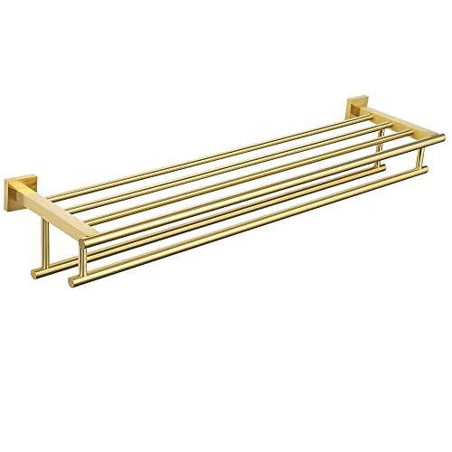 Alise Towel Rack Large Holder Shelf With Double Bars For Bathroom Lavatory 32-inch Sus 304 Stainless Steel Wall Mount Hanger