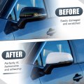 X Autohaux Car Rear View Left Driver Side Mirror Cover Cap Replacement White For Toyota Rav4 2019-2023 Guard Covers Exterior