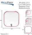 Rv Baggage Door 12 In W X H White Fiberglass Compartment With Rounded Corners And Stainless Steel Lock Rp-600s Model