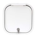 Rv Baggage Door 12 In W X H White Fiberglass Compartment With Rounded Corners And Stainless Steel Lock Rp-600s Model