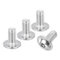 50pcs M5-0 8x10mm Flanged Button Head Socket Cap Screws 304 Stainless Steel Drive Fasteners Bolts Fully Thread Machine Silver 