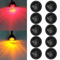 10 Pack 3 4 In Round Led Side Marker Lights 12v Amber And Red Clearance Indicators For Truck Car Bus Trailer Van Boat 