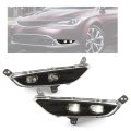 Front Bumper Led Fog Light Assemblies For 2015 2017 Chrysler 200 Replacement 55112639aa 55112638aa Clear Lens Black Housing 