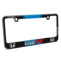 Ipick Image For Honda Civic Type R Blue Racing Stripe Black Real Carbon Fiber License Plate Frame