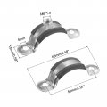 Uxcell 32mm Rigid Pipe Strap Clamps Carbon Steel Bracket Tube Clips M6 Nut Size For Water 12 Pcs
