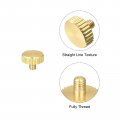 Uxcell Knurled Thumb Screws M3x4mm Flat Brass Bolts Grip Knobs Fasteners For Pc Electronic Mechanical 5pcs