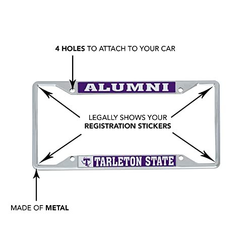 Tarleton State University Metal License Plate Frame For Front Or Back Of Car Officially Licensed Alumni 2-pack