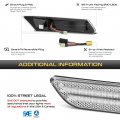 Vipmotoz Amber Led Strip Side Marker Light Front Fender Parking Lamp For 2005-2012 Porsche 997 911 Carrera 987 Boxster Cayman