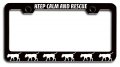 Keep Calm And Rescue Boerboel Dogs Pets Black Metal License Plate Frame Tag Holder F26 