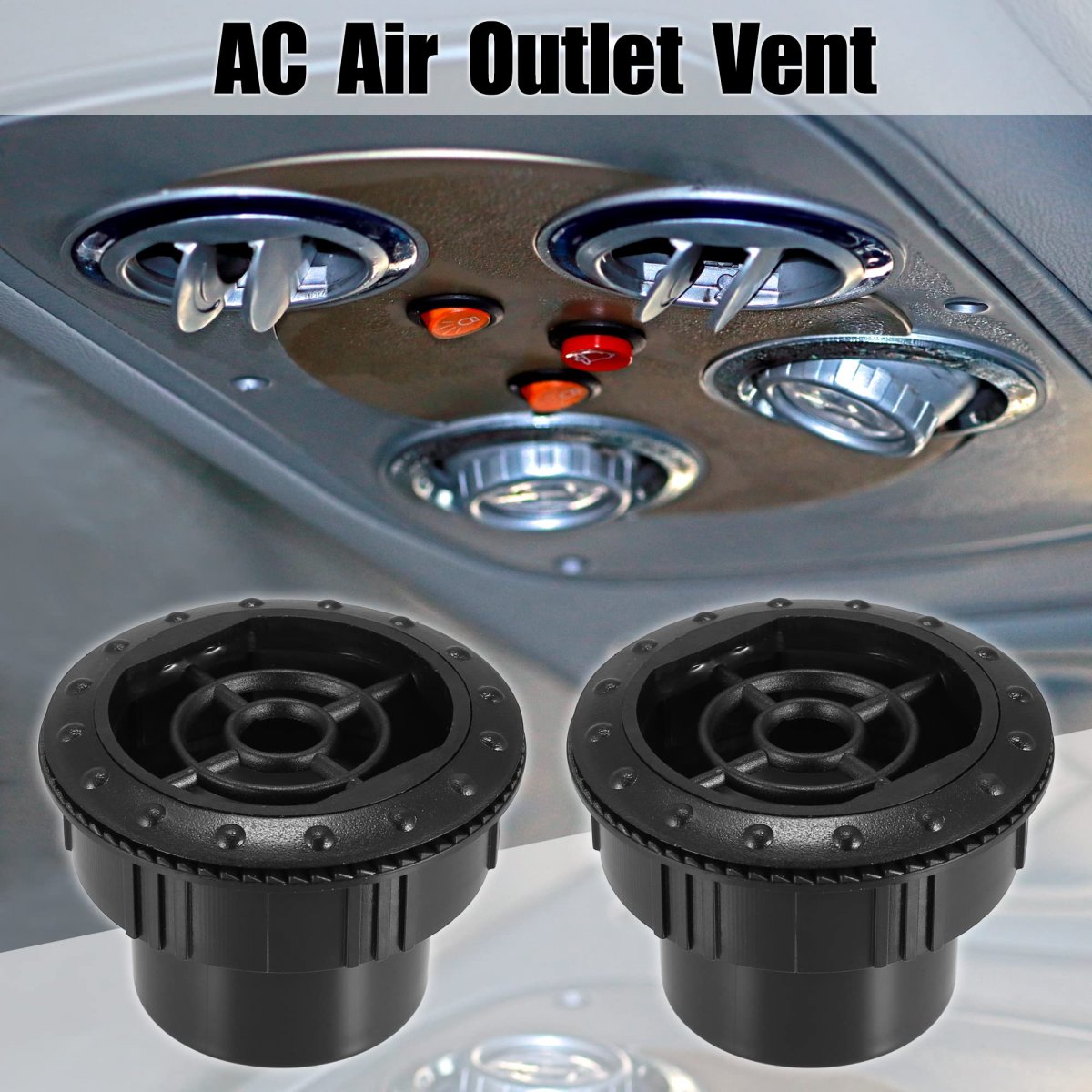 2pcs Rotating Ac Air Conditioning Outlet Vent Ceiling Fits For Rv Bus Boat Yacht Caravan 70mm 60mm 46mm