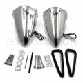 Httmt Chrome Pig Spotter 2 Mirrors Spotters Mirror Set Built In Led Turn Signals