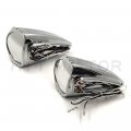 Httmt Chrome Pig Spotter 2 Mirrors Spotters Mirror Set Built In Led Turn Signals