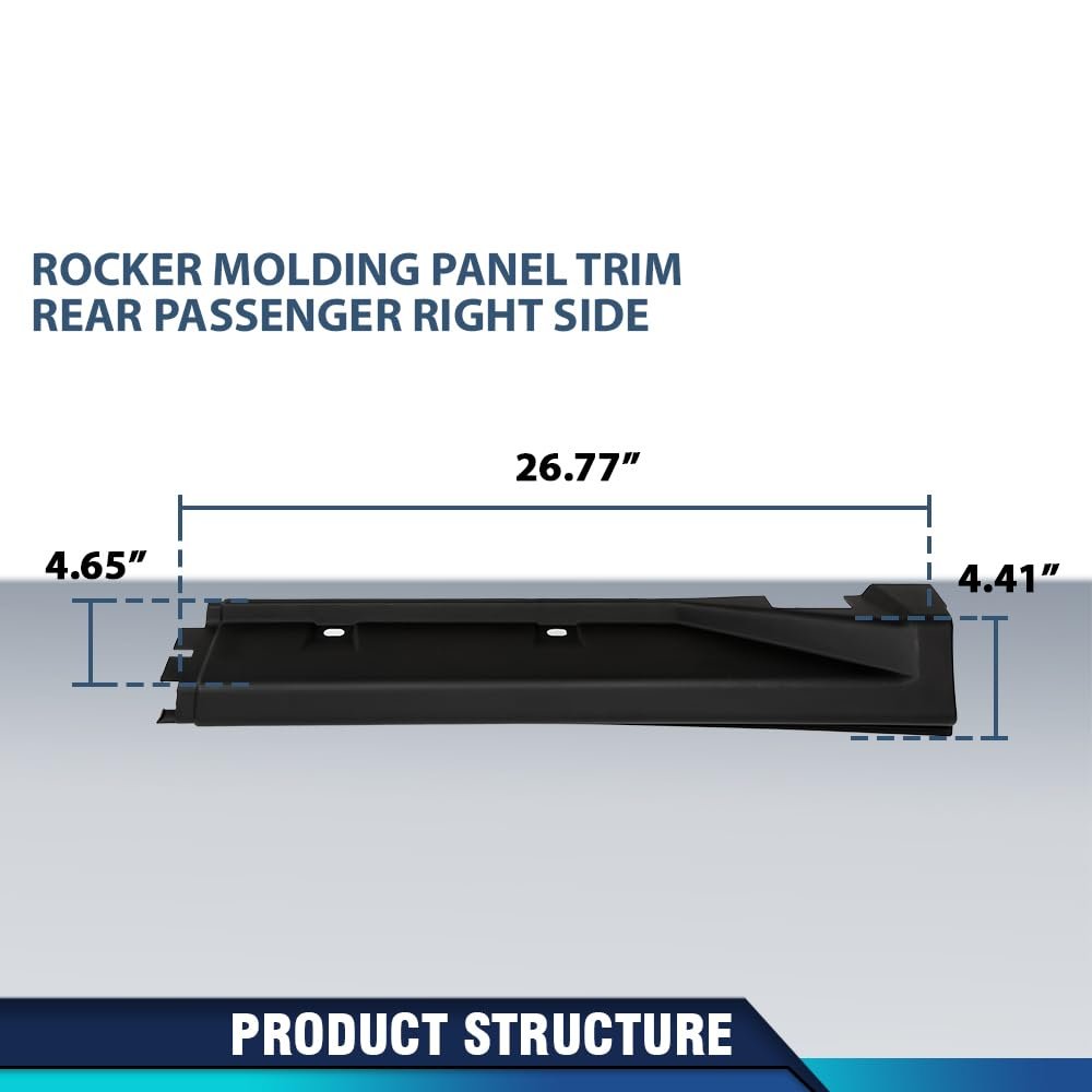 Rear Right Side Rocker Molding Panel Trim For Jeep Compass 2011-2017 5116128ac 05116128ac Black