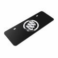 Ipick Image Made For Buick 3d Chrome Metal Logo 12 X 4 25 European Look Black Half-size Stainless Steel License Plate