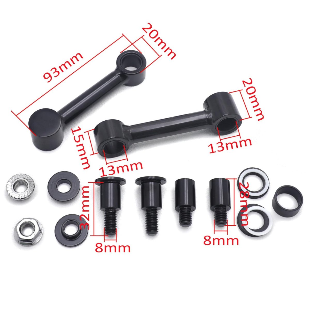 Front Fender Mount Bracket Kit For H-d 93-06 Softail Springer Fxsts Heritage Flsts Classic Flstsc Black Alloy Steel