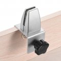Uxcell Partition Support Bracket Adjustable Desk Divider Clamp Privacy Panel For 3 5-9mm Thick White