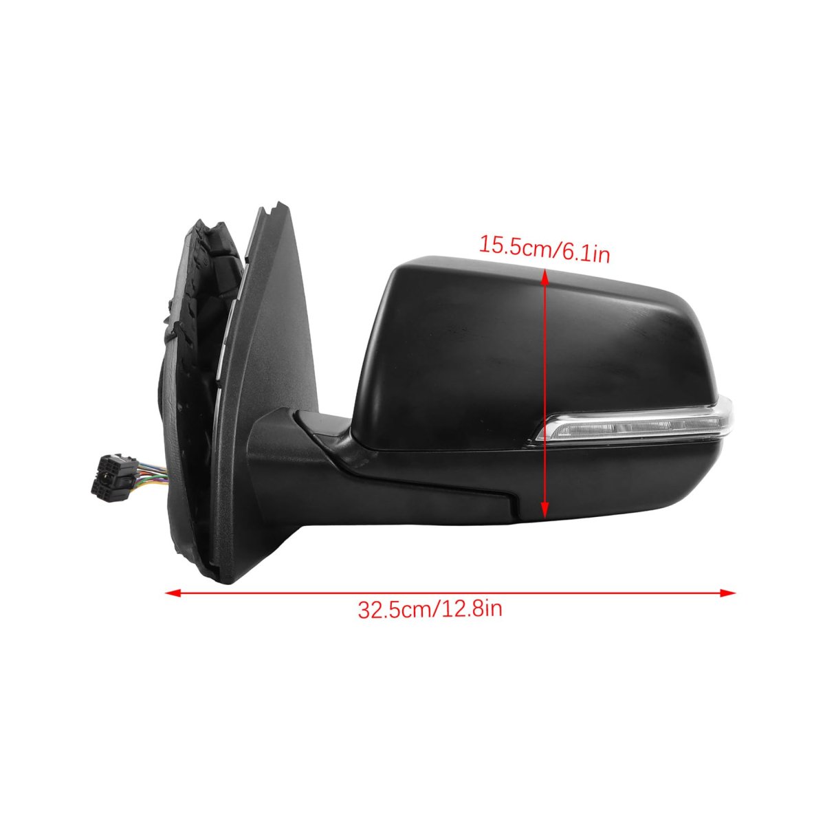 Left Side Power Heated Rearview Mirror 15-wire Connector