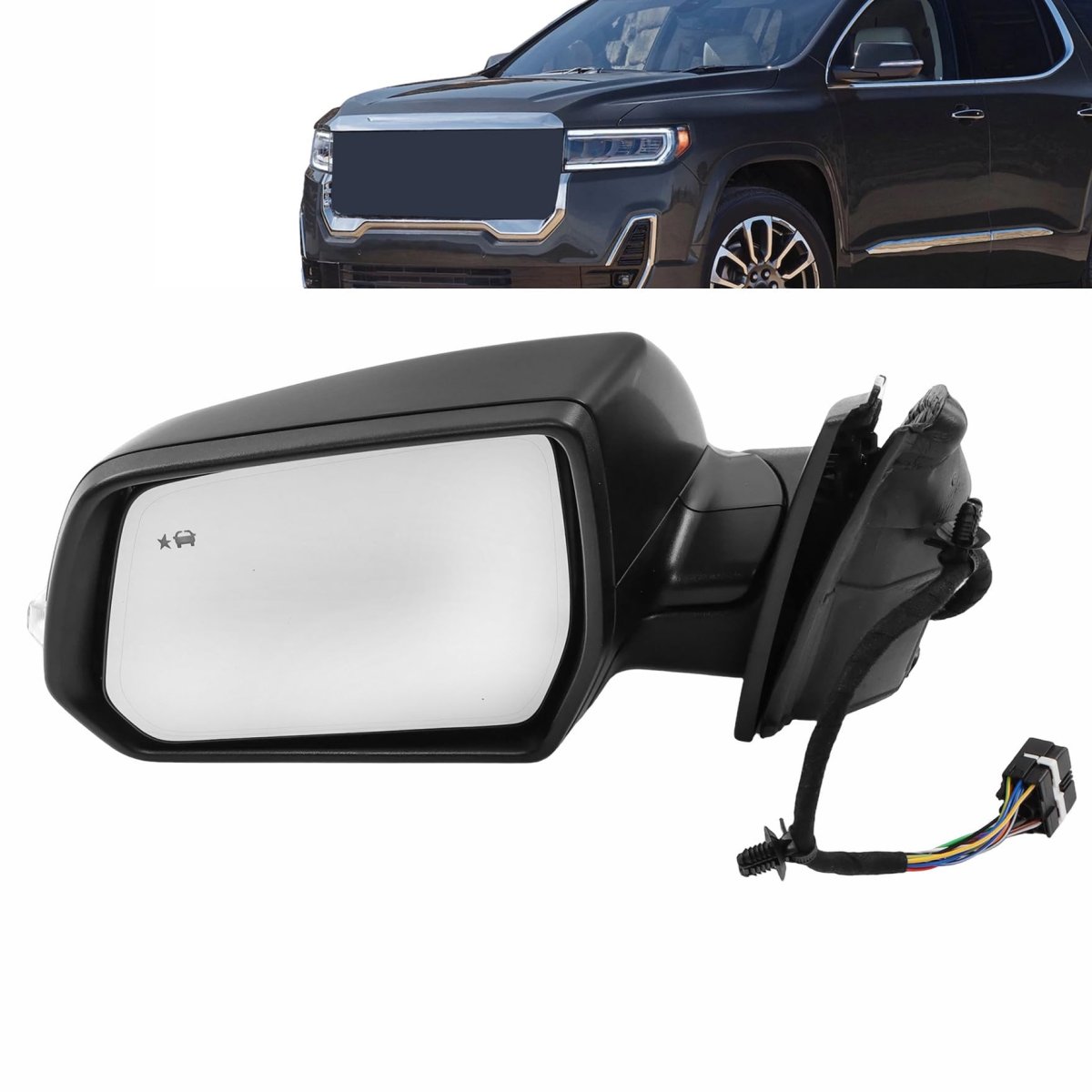 Left Side Power Heated Rearview Mirror 15-wire Connector