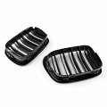 Topteng Gloss Black Front Kidney Grille Double Rib Grill Fit For Bmw 5 Series E39 2001-2004