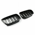 Topteng Gloss Black Front Kidney Grille Double Rib Grill Fit For Bmw 5 Series E39 2001-2004