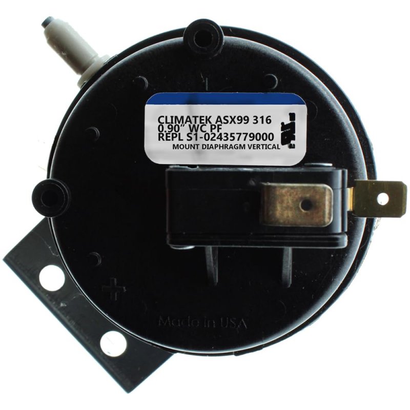 Climatek Furnace Vent Air Pressure Switch For Luxaire S1-02435779000