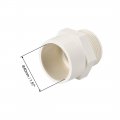 Uxcell 40mm Slip X G1-1 4 Male Thread Pvc Pipe Fitting Adapter Connector 2pcs