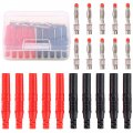 Swpeet 10pcs Brass Insulated Safety Seal Protection Shrouded Straight 4mm Banana Plugs Solder Cable Connector Adapters For 