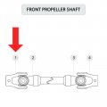 Caltric 2x Front Rear Drive Shaft Yoke With U-joint Compatible Polaris Rzr Xp 4 1000 Premium