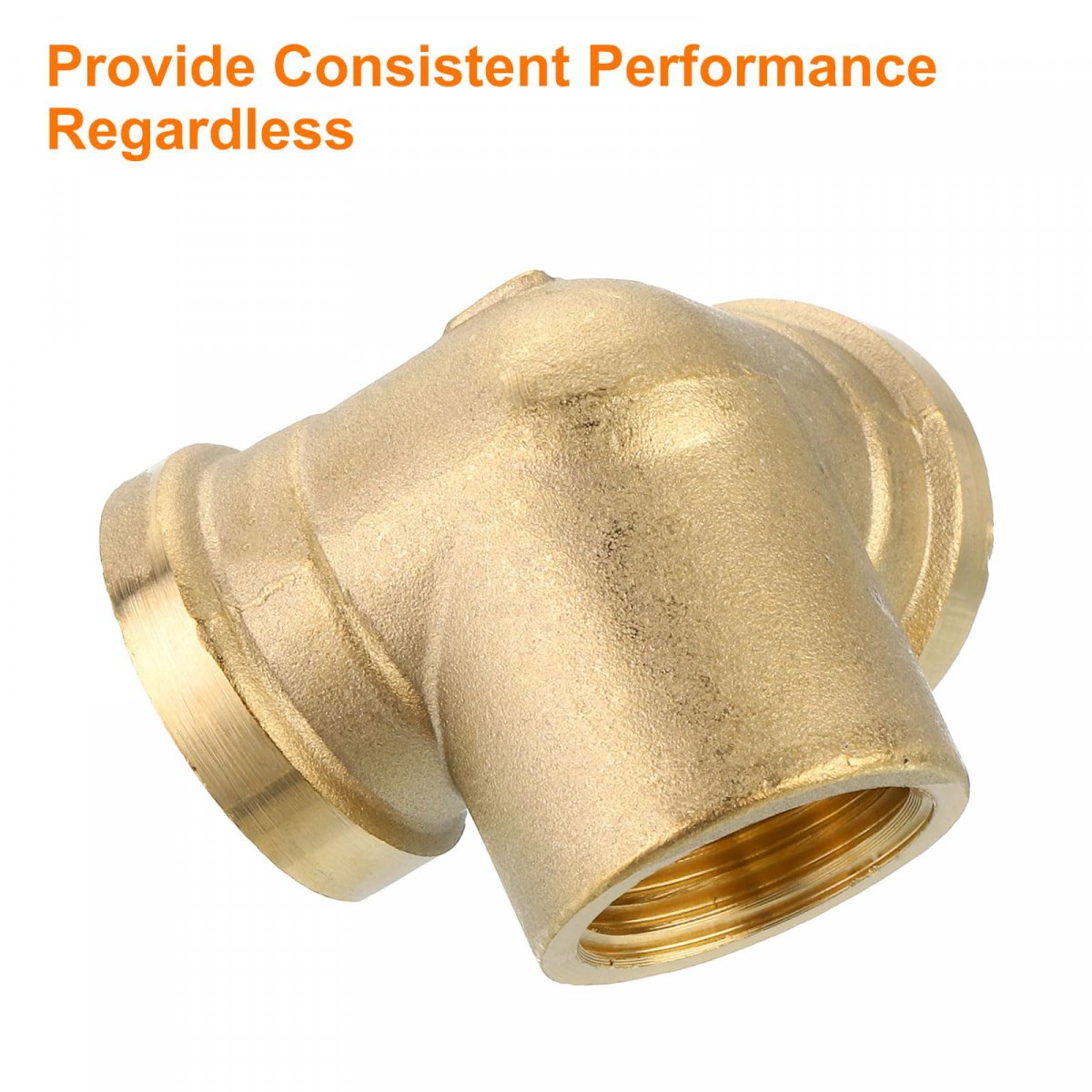Uxcell Brass Tee Pipe Fitting 1 2 X Npt 3 Way Yconnector For Gas