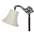 Upgradelights Uno Fitter Lamp Shade 10 Inch Silk Eggshell Type For Down Bridge Lamps 5x10x7 5 