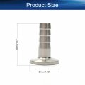 Heyiarbeit 304 Stainless Steel Kf16 Flange To 13mm Rubber Hose Barb Adapter For Vacuum Silver Tone 1pcs