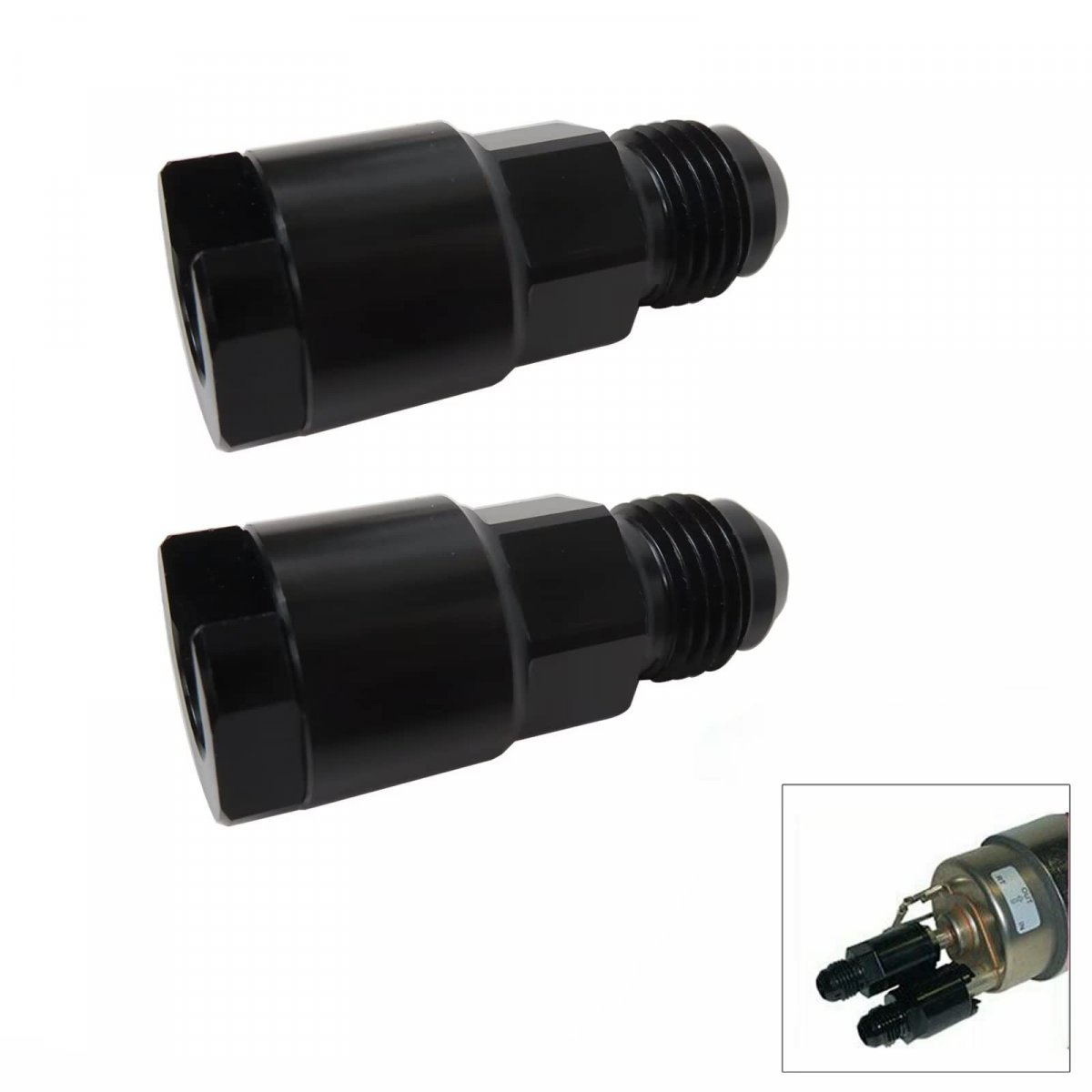 2pack 6an Fuel Adapter Fit For To 3 8 Or 5 16 Gm Quick Connect W Thread Efi Female
