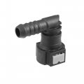 X Autohaux 2pcs Fuel Line Quick Connect 90 Degree Push-on Single Barb Adapter Connector For 3 8 To Rubber Tubing