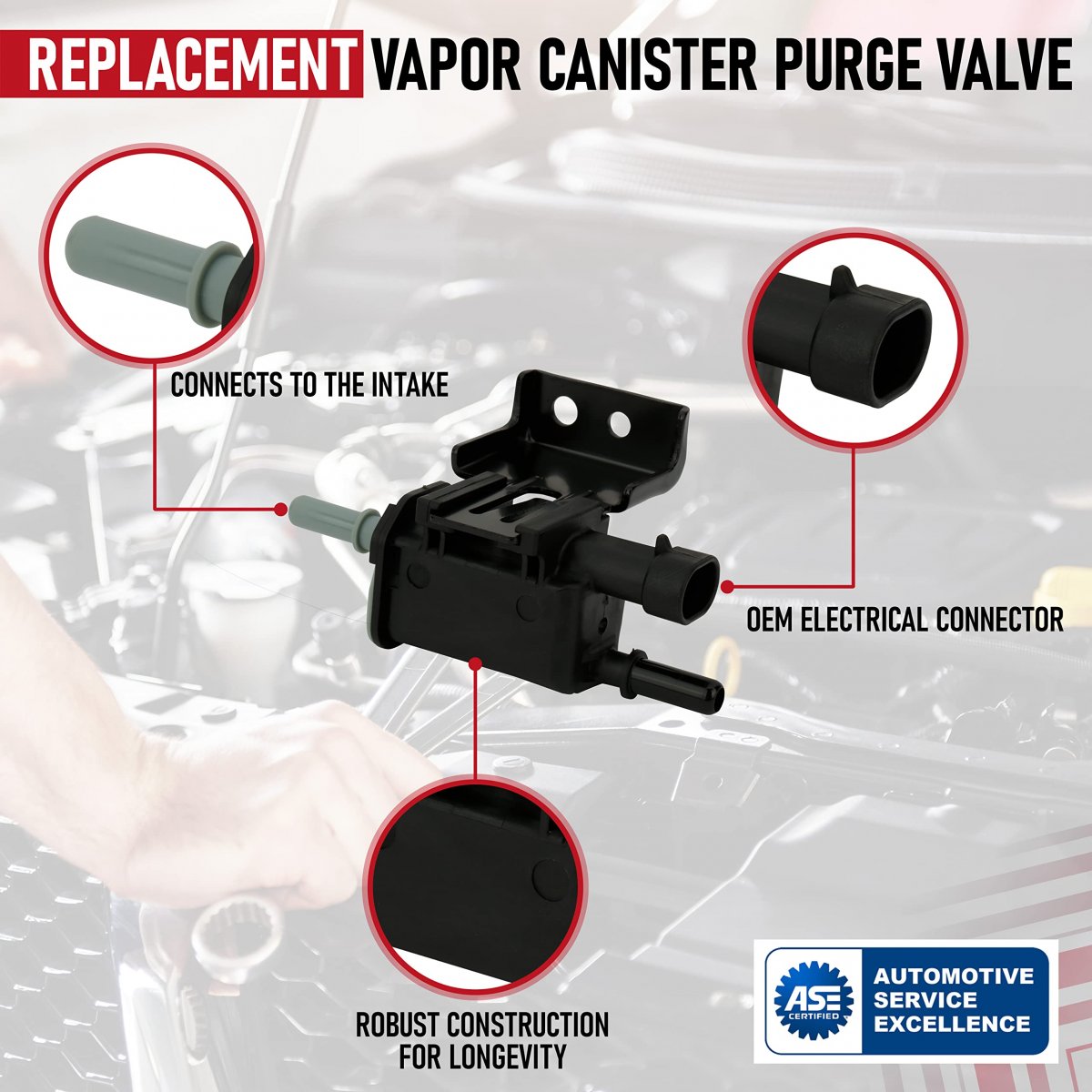 Vapor Canister Purge Valve- Replaces 214-1680 911-032 12597567 For Buick Cadillac Chevrolet Gmc Hummer Isuzu Pontiac Saab