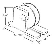 Window Roller Assembly Steel Wheel 3 8 Diameter Package