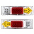 All Star Truck Parts 19 Led Red Amber White Clear Lens Integrated Trailer Tail Lights Bar 12v Turn Signal Running Lamp For Utv 