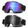 Dirt Bike Goggles 2 Pack For Motorcycle Atv And Skiing Windproof Racing Glasses Men Women Adult Youth Grey Blue Polycarbonate 