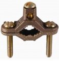 Db27 Grounding Clamp 1 25 In To 2 Pipe Bronze Direct Burial Ul Listed 5 Pack 