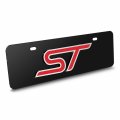 Ipick Image Made For Ford Focus St 3d Logo 12 X 4 25 European Look Black Half-size Stainless Steel License Plate