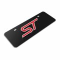 Ipick Image Made For Ford Focus St 3d Logo 12 X 4 25 European Look Black Half-size Stainless Steel License Plate
