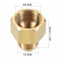 Uxcell Brass Pipe Fitting 1 2 Sae Flare Male 5 8 Female Thread Tubing Adapter Connector For Air Conditioner Refrigeration 2pcs