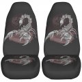 Delerain Car Seat Covers 2pcs Scorpion Universal Front Seats Vehicle Enterior Protector Suitable Fits Most Auto Suv Sedan Truck