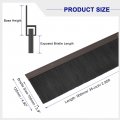Uxcell Door Brush Bottom Sweep H-shape Aluminum Alloy Base With 3 9-inch Pp For Home Industrial 35-inch L Brown