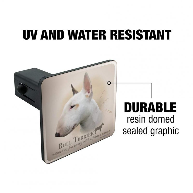 Bull Terrier Dog Breed Tow Trailer Hitch Cover Plug Insert