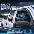 In Channel Window Deflectors For Chevy Silverado Gmc Sierra 1500 2014 2018 2500hd 3500hd 2015 2019 And Ltd Double Cab Smoky