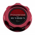 Vms Racing Red Oil Cap With Powered By B18b1 Emblem In Cnc Machined Billet Aluminum Compatible Honda Integra 92-01 1992-2001
