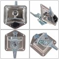 Waltyotur 4 Trailer Door Latch T-handle Locking Stainless Steel Folding T Handle For Camper Rv Truck Toolbox With Gasket And