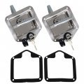Waltyotur 4 Trailer Door Latch T-handle Locking Stainless Steel Folding T Handle For Camper Rv Truck Toolbox With Gasket And