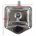 Waltyotur 4 Trailer Door Latch T-handle Locking Stainless Steel Folding T Handle For Camper Rv Truck Toolbox With Gasket And
