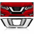 G-plus Front Upper Bumper Grille Assembly Chrome Trim Compatible With Nissan Rogue 2017 2018 2019 Ni1200282 623106fl0b